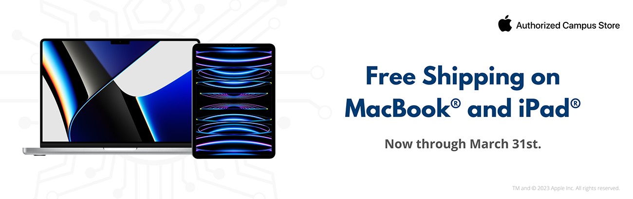 Free Shipping on Mac and iPad in March